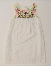 J. CREW Womens Sleeveless Basic Dress US 4 Small White Floral BZ02