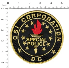 CSI CORPORATION ( SPECIAL POLICE ) DISTRICT OF COLUMBIA COLLECTIBLE MYLAR PATCH
