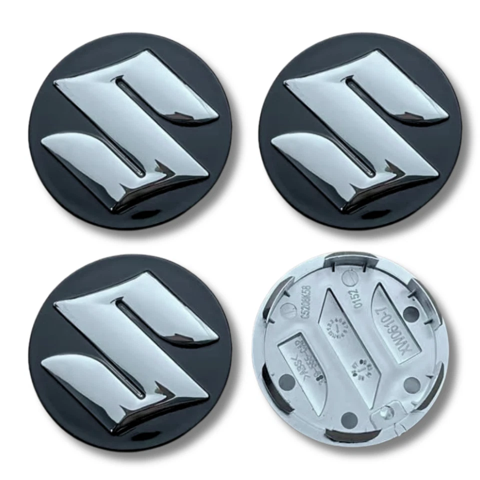 Buje de tapa central de rueda de aleación x4 para Suzuki muchos modelos Swift Jimny 54 mm negro Foto 3 de 4