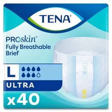 TENA Ultra Adult Disposable Diapers Incontinence Briefs L Breathable 67300 80 Ct