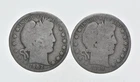 1892-1915 Lot 2 1902 1898 Barber 90% Half Dollars - Coin Collection *967