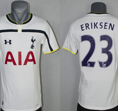Tottenham Eriksen Jersey 2014/2015 Home Football Soccer Shirt Mens