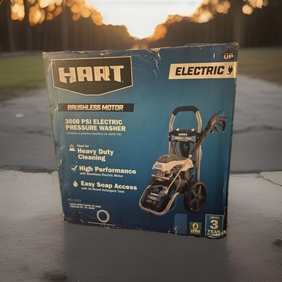 #ad Hart 3000PSI 1.1 GPM Electric Pressure Washer with Brushless Motor $325.00