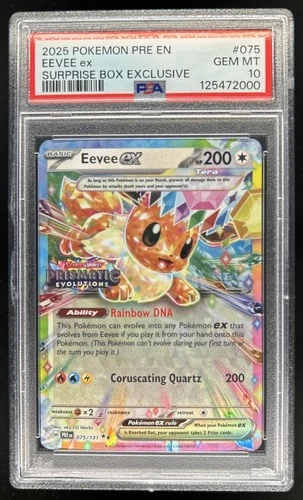 2025 Pokemon Prismatic Evolutions Eevee ex Promos #075/131 PSA 10 GEM MINT
