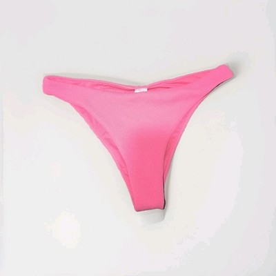 PRIMARK CARES Bikinihose Gr. M Pink Damen Bikini Unterteil High Leg Waffeloptik