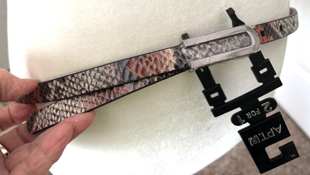 Snakeskin Skinny Brown Belts for Women for sale | eBay