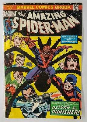 Amazing Spider-Man #135 2nd Appearance of the Punisher GD/VG Marvel Comics 1974 - Image 1 of 4