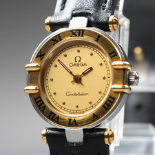 [Ecc+5] Orologio da donna vintage 1989 OMEGA Constellation Cal.1455 oro al...
