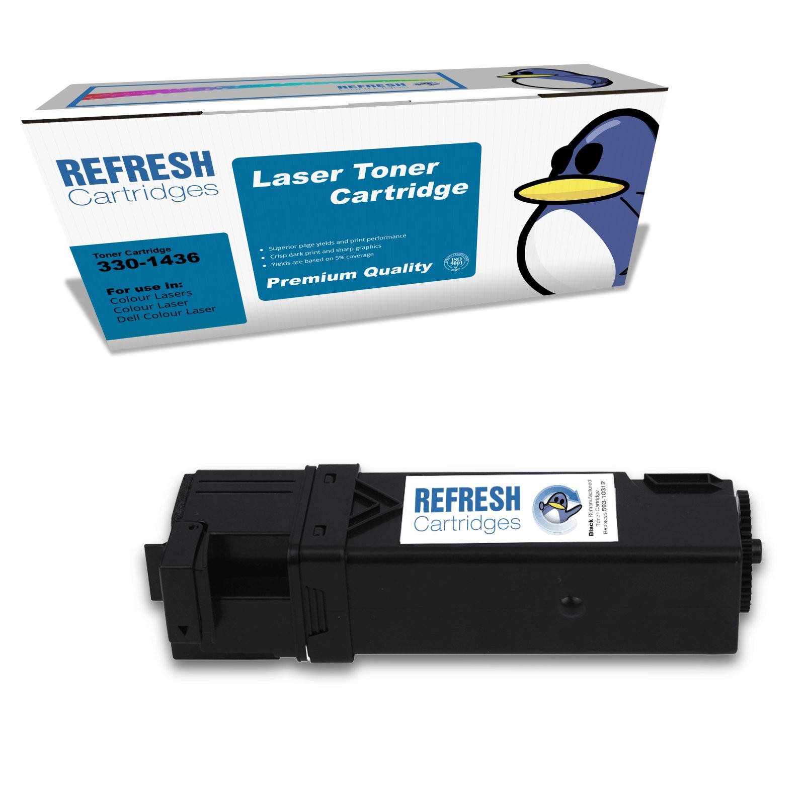 Refresh Cartridges Black 330-1436 Toner Compatible With Dell Printers