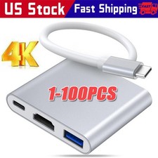 USB-C Type C HDMI Adapter Cable Converter Hub for Macbook Android Phone HDTV LOT
