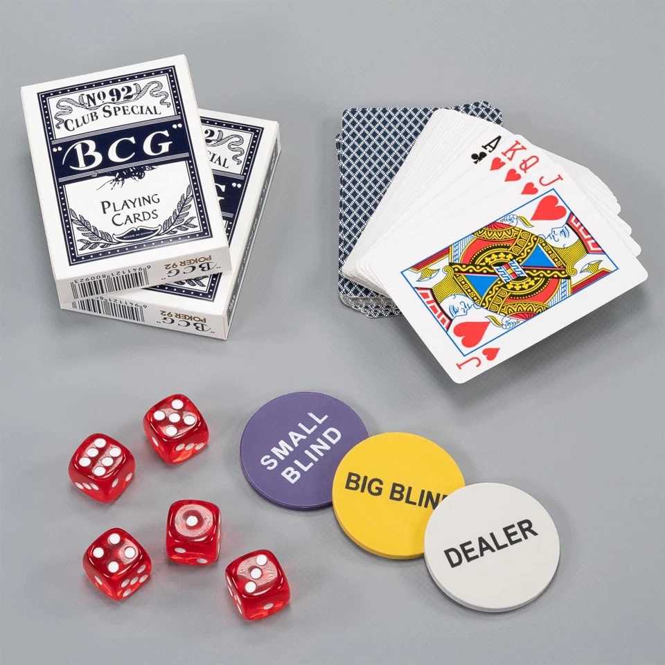 Pokerkoffer Poker Set Pokerset 500 Laser Pokerchips Jetons 12g Alu Koffer silber - Bild 4 von 4