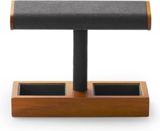 Solid Wood Watch Display Stand T-bar Watch Stand for Men and Women Jewelry Ac...