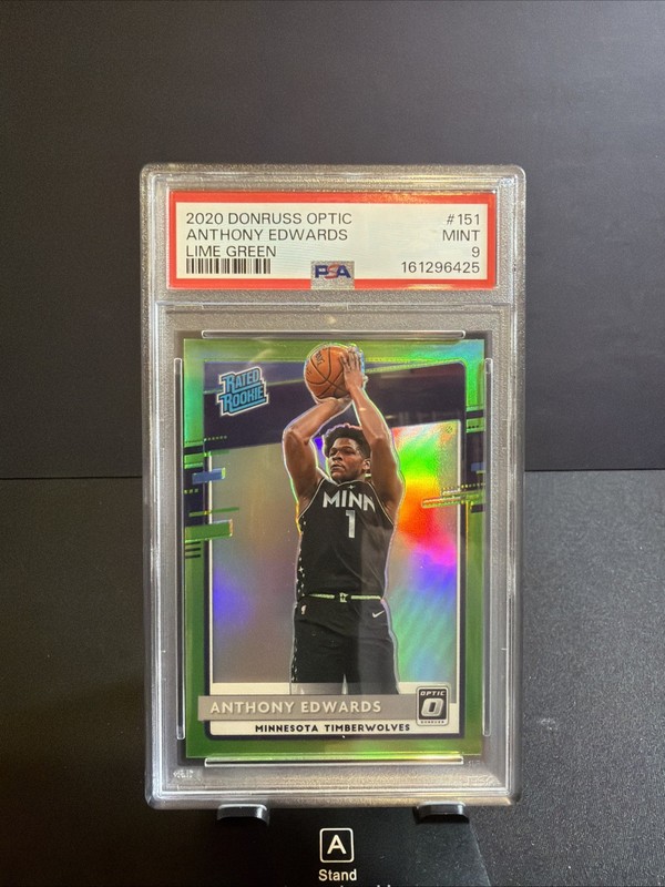 2020 Optic Anthony Edwards Lime Green Rookie /149 PSA 9 🔥