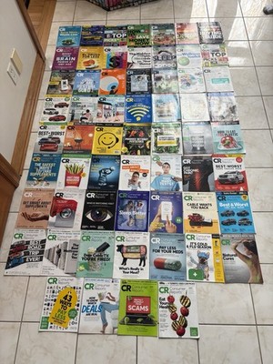 Lot of 60 Consumer Reports Magazines,from 2018-2022,5 auto issues,1 buying guide