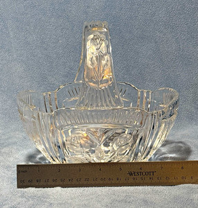 Vintage Crystal Clear Industries Darlington Crystal Basket