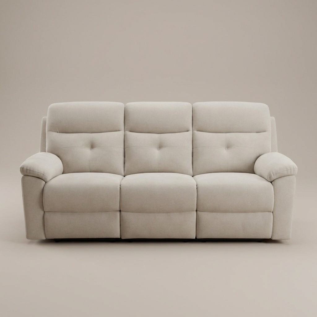 Divano 3 Posti Moderno in Tessuto 191x96x100 cm Beige - Kayde DecHome foto 5