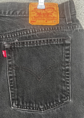 Vintage Levi's 550 Women's Size 22 Relaxed FitTapered Leg Black Wash - Picture 16 of 19