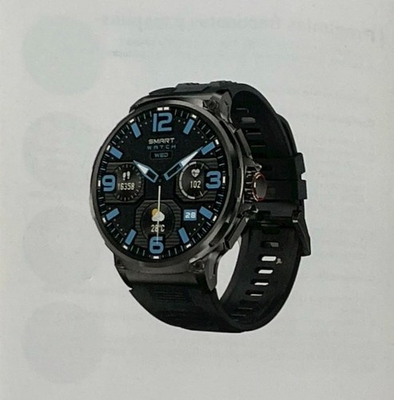 #ad Mens Kospet Power Smart Watch 1.85 inch Display Black Stainless Steel Band NEW $89.99