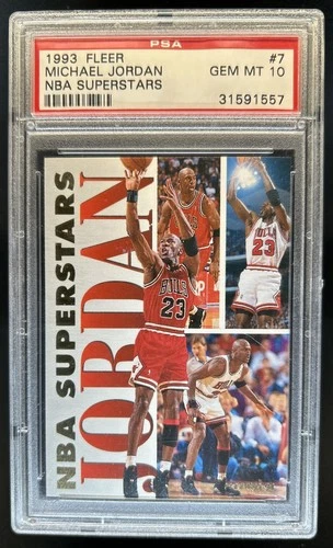 1993-94 Fleer Michael Jordan NBA Superstars #7 Bulls PSA 10 GEM MINT