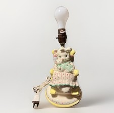 Vintage Fitz  Floyd Lamp Mama  Baby Bear 12" Electric Nursery RARE