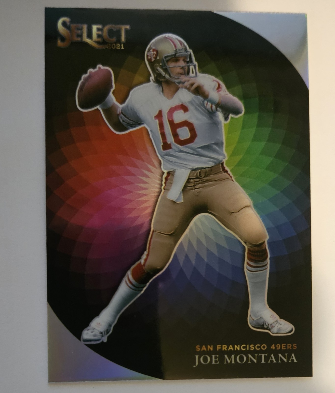 Joe Montana - Panini Select 2021-22 ColorWheel SSP CW-11 Rare Color Wheel SP
