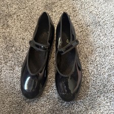 Theatricals Women's Tap Dance Shoes Black Mary Jane  s Size 9.5 M.