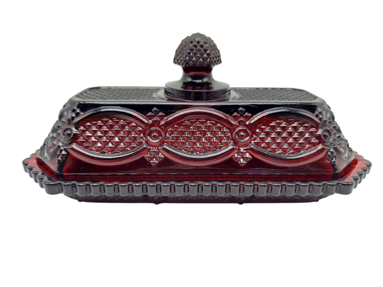 Avon Ruby Red Glass Cape Cod Covered Butter Dish, 1/4 Pound
Opens in a new window or tab