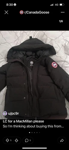distintivo rosso Canada Goose Macmillan