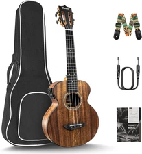 26Inch CT204 All Solid Acacia Wood Tenor Electric Ukulele Professional Ukelele K
