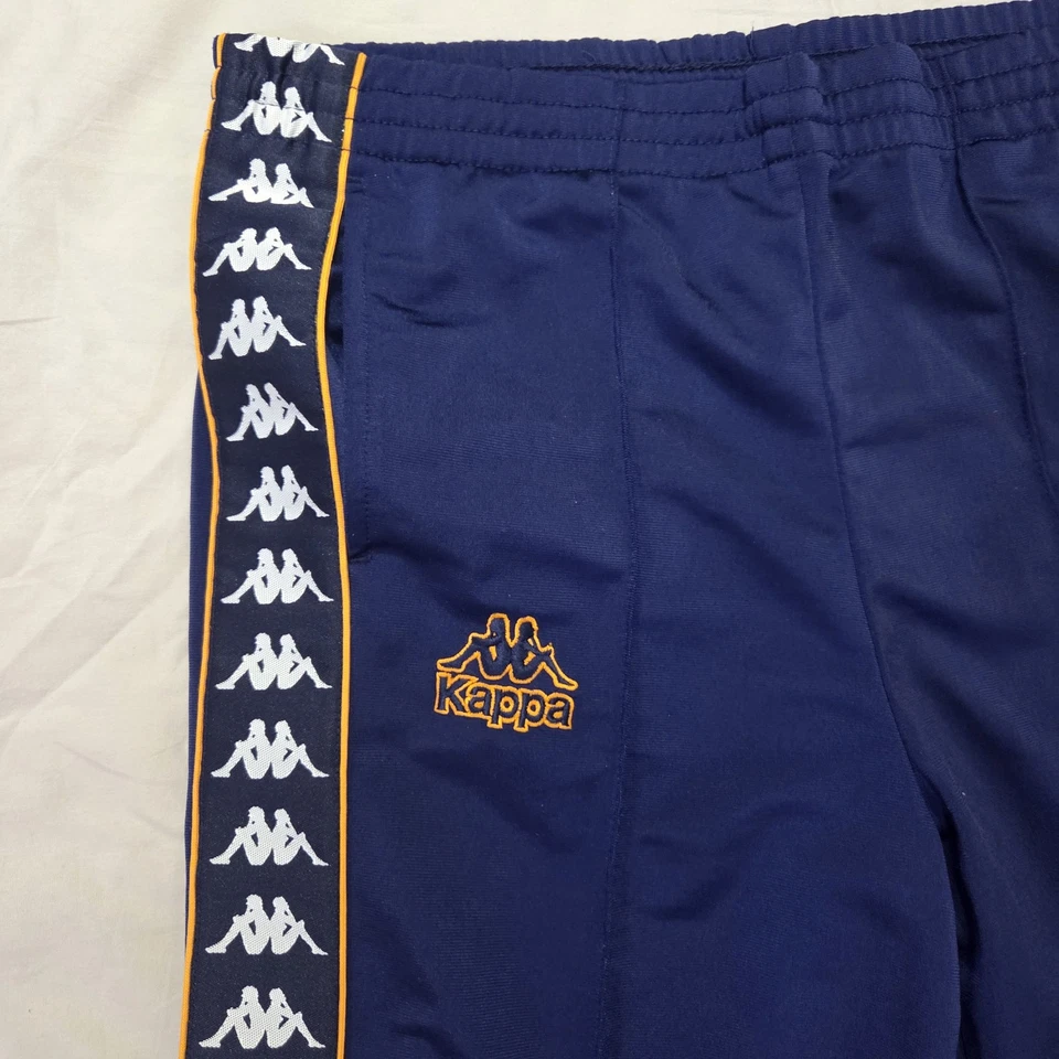 Pantalones deportivos Kappa para hombre de colección años 90 hip hop baile holgados Y2K azul marino a rayas talla M Foto 2 de 4