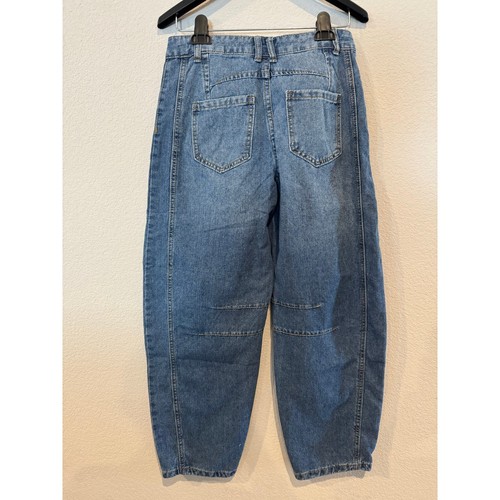 Sidefeel Damen Mid Rise Tapered Wide Leg Stretch Baggy Denim Jeans Größe S Neu ohne Etikett - Bild 3 von 7