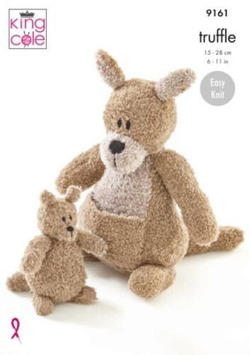 King Cole 9161 Kangaroo & Joey Toys STRICKANLEITUNG Trüffelgarn 15-28 cm