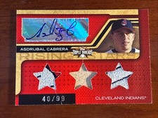 2008 Topps Triple Threads  40/99 Asdrubal Cabrera (Stars) #219 Auto/Patch/Bat