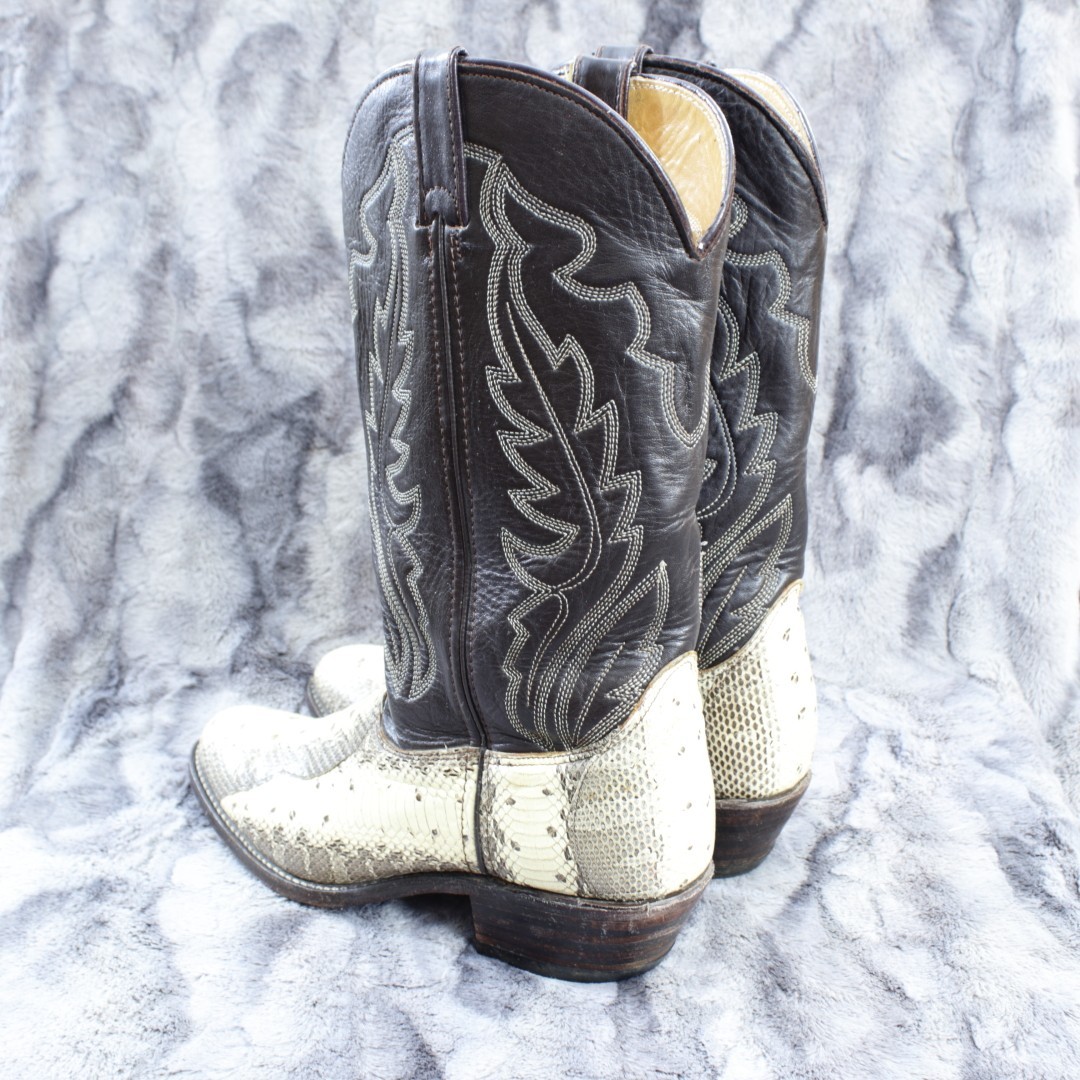 DOUBLE H Exotic Python Western Cowboy Boot Men's … - image 4
