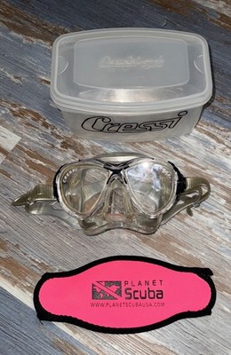 Cressi Eyes Evolution Crystal Mask Sub Made in Italy w/ Case Black