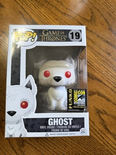 Funko Pop! Game of Thrones #19 Ghost Flocked Figure 2014 SDCC Exclusive, Vaulted