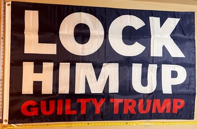 Trump For Prison Flag FREE SHIPPING d Lock Him Up Arrest Trump Democrat Sign 3x5