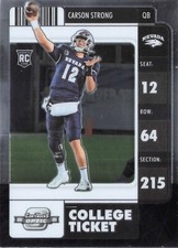2022 Chronicles Contenders Optic Draft Picks #11 Carson Strong Eagles RC