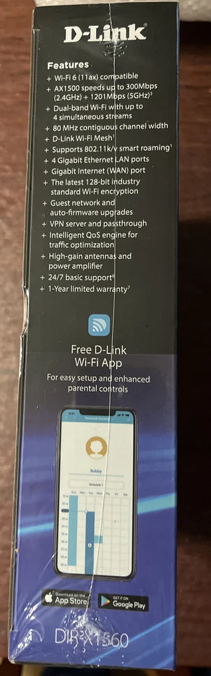 D-Link EXO WiFi 6 Router AX1500 MU-MIMO Voice Control Dual Band Gigabit Gaming - Image 4 of 4