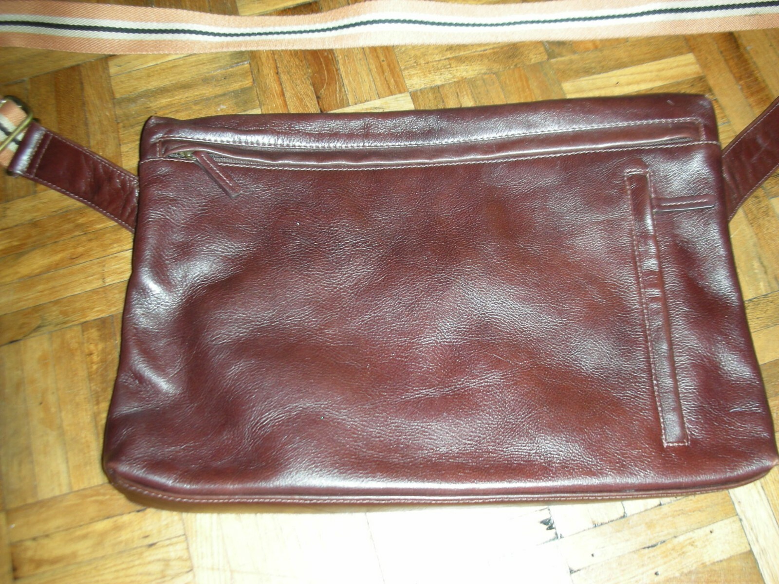 Hidesign Radley brown leather messenger bag stripe we… Gem