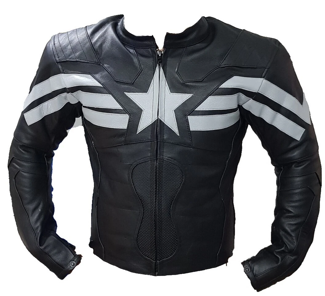 Captain america motorcycle jacket with best sale armor