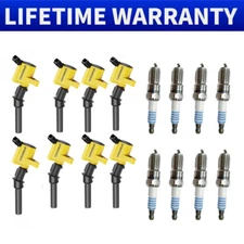 8X Ignition Coil + Spark Plug for 1998-2011 FORD CROWN VICTORIA V8 4.6L DG508