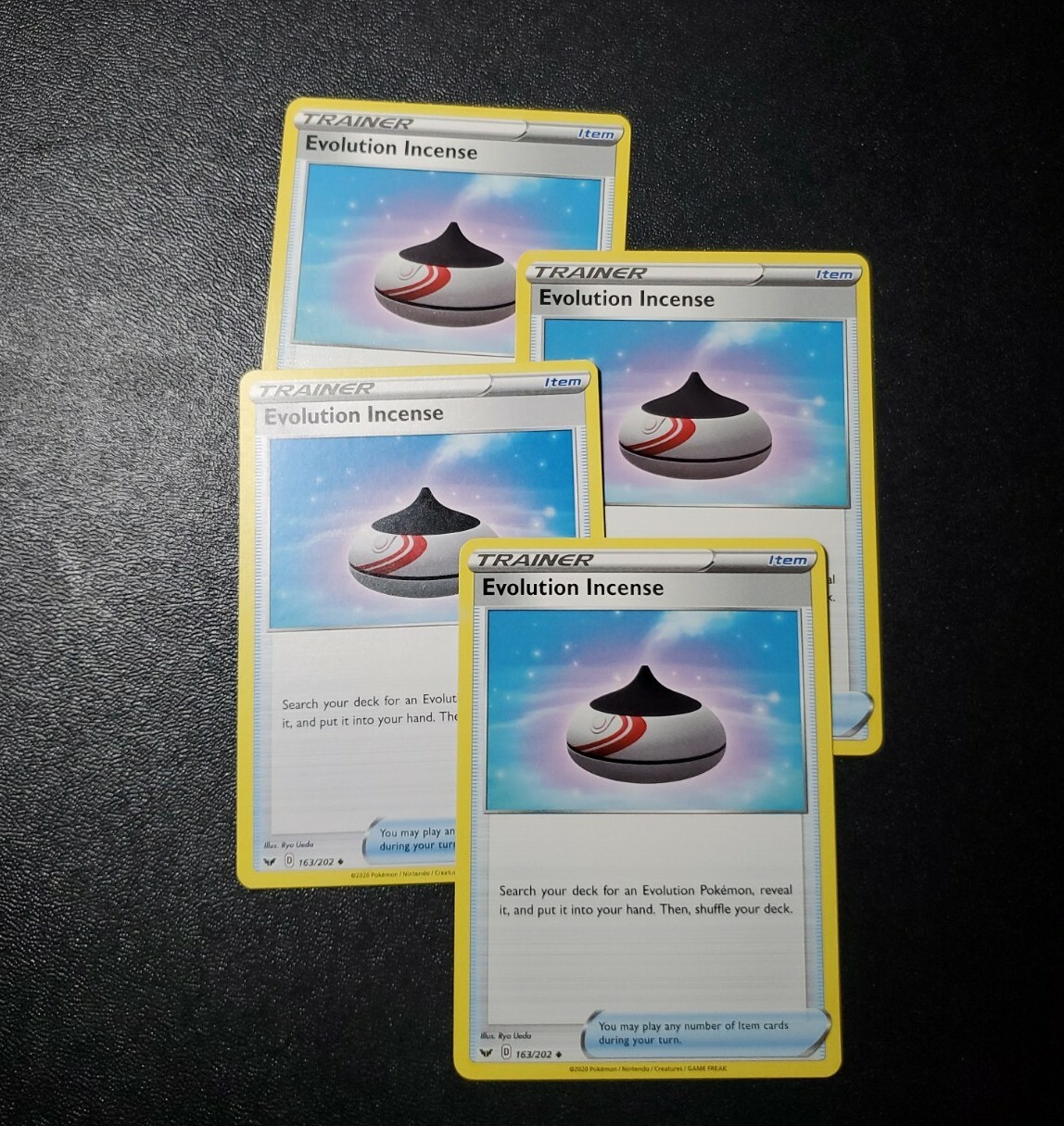 4x Pokemon TCG Evolution Incense 163/202 Playset - Sword & Shield Base NM/M