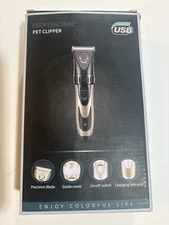 Dog Cat Pet Grooming Kit Rechargeable Cordless Electric Hair Clipper Trimmer Set