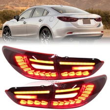 LED Tail Lights Assembly For Mazda 6 Atenza 2014 2015-2019 Rear Brake Lamps Red