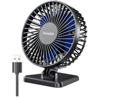 Gaiatop USB Desk Fan, Small but Powerful, Portable Quiet 3 Speeds Wind Desktop