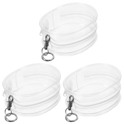 3pcs Clear Doll Display -Tasche mit Keychain -Beutel -Hang -Display -Hülle