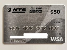 NTB National Tire & Battery / Tire Kingdom Visa Award Debit Card MetaBank