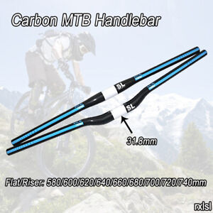 carbon MTB handlebar  31.8mm*580-720mm 3K matt/glossy bicycle Flat Rise Bar