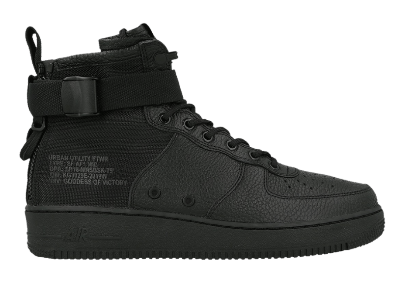 nike sf air force 1 mid black